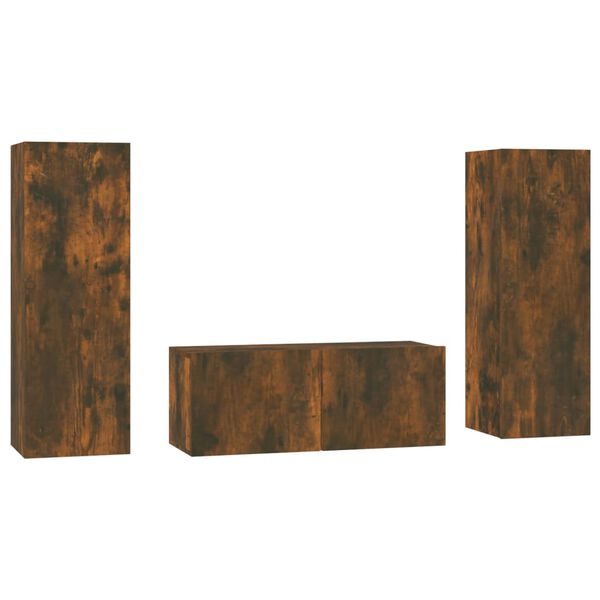 vidaXL &Sigma;&epsilon;&tau; &Epsilon;&pi;ί&pi;&lambda;&omega;&nu; &Tau;&eta;&lambda;&epsilon;ό&rho;&alpha;&sigma;&eta;&sigmaf; 3 &Tau;&epsilon;&mu;&alpha;&chi;ί&omega;&nu; &Kappa;&alpha;&pi;&nu;&iota;&sigma;&tau;ή &delta;&rho;&upsilon;&sigmaf; &Epsilon;&pi;&epsilon;&xi;. &Xi;ύ&lambda;&omicron;