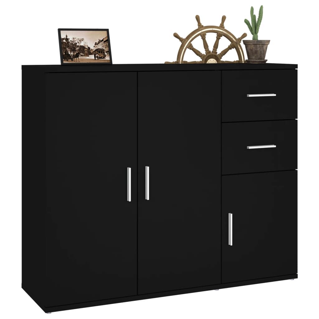 vidaXL Ντουλάπι Μαύρο 91 x 29,5 x 75 εκ. από Επεξεργασμένο Ξύλο