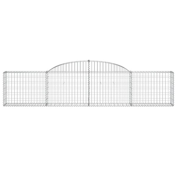 vidaXL Συρματοκιβώτια Τοξωτά 4 τεμ. 300x30x60/80 εκ. Γαλβαν. Ατσάλι