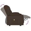 vidaXL Πολυθρόνα Μασάζ Διθέσια με Ποτηροθήκη Ανακλ. Καφέ Συνθ. Δέρμα