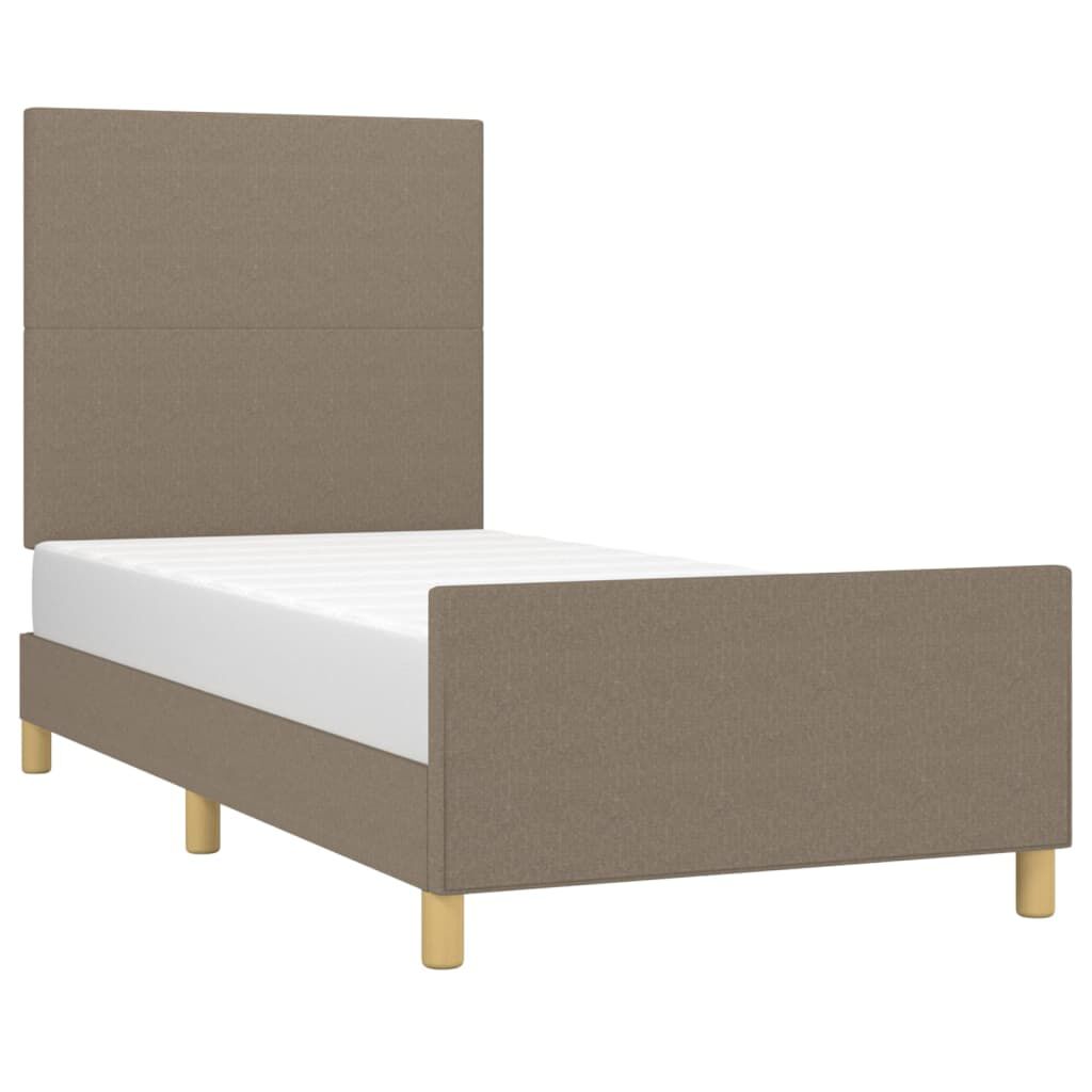 vidaXL Σκελετός Κρεβατιού Χωρίς Στρώμα Taupe 80x200 εκ. Υφασμάτινο
