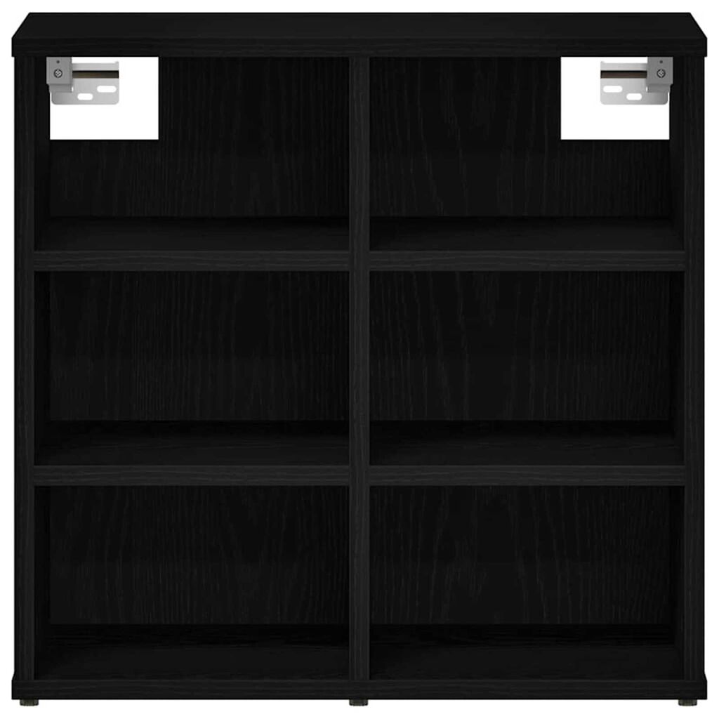 vidaXL Ντουλάπα Παπουτσιών με ράφι 2 pcs Μαύρη δρυς 52 x 30 x 50.5 εκ.