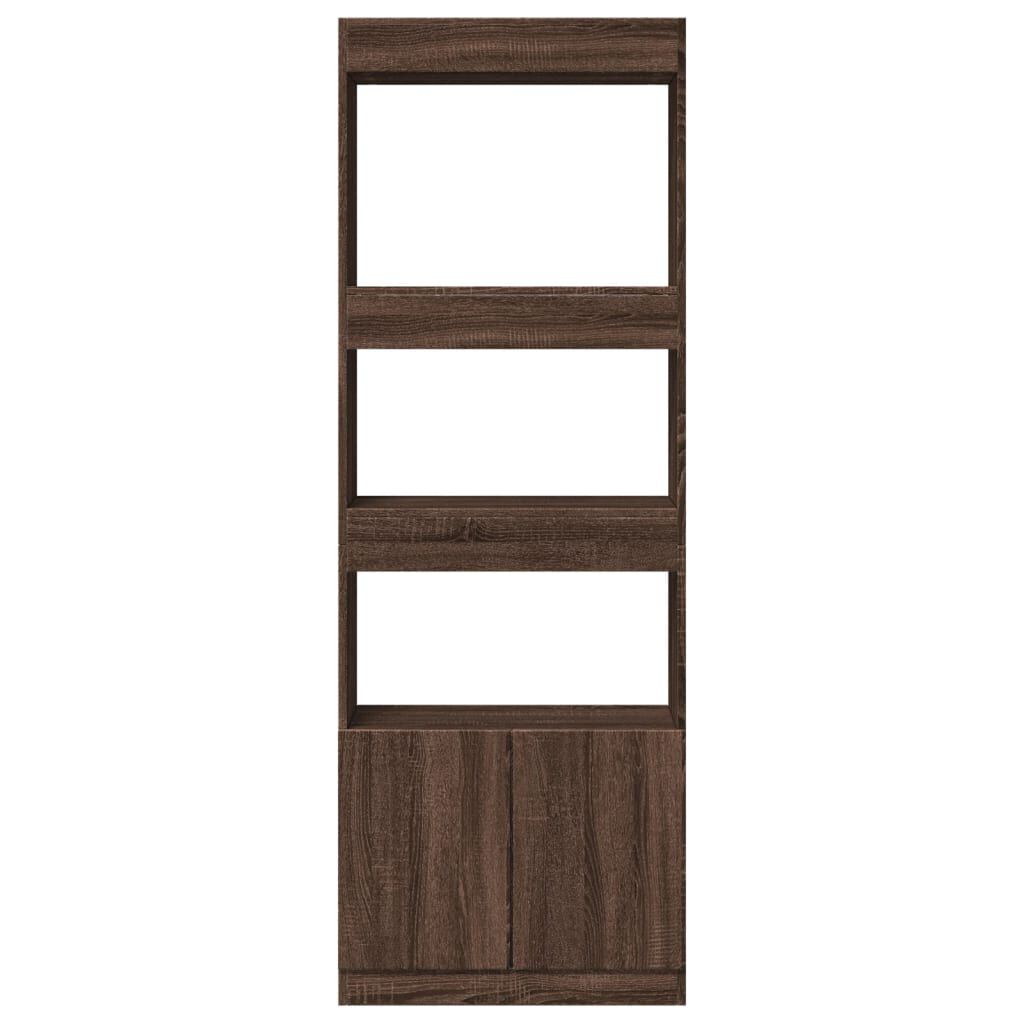 vidaXL Ντουλάπι Καφέ Δρυς 63x33x180 εκ. από Επεξεργασμένο Ξύλο