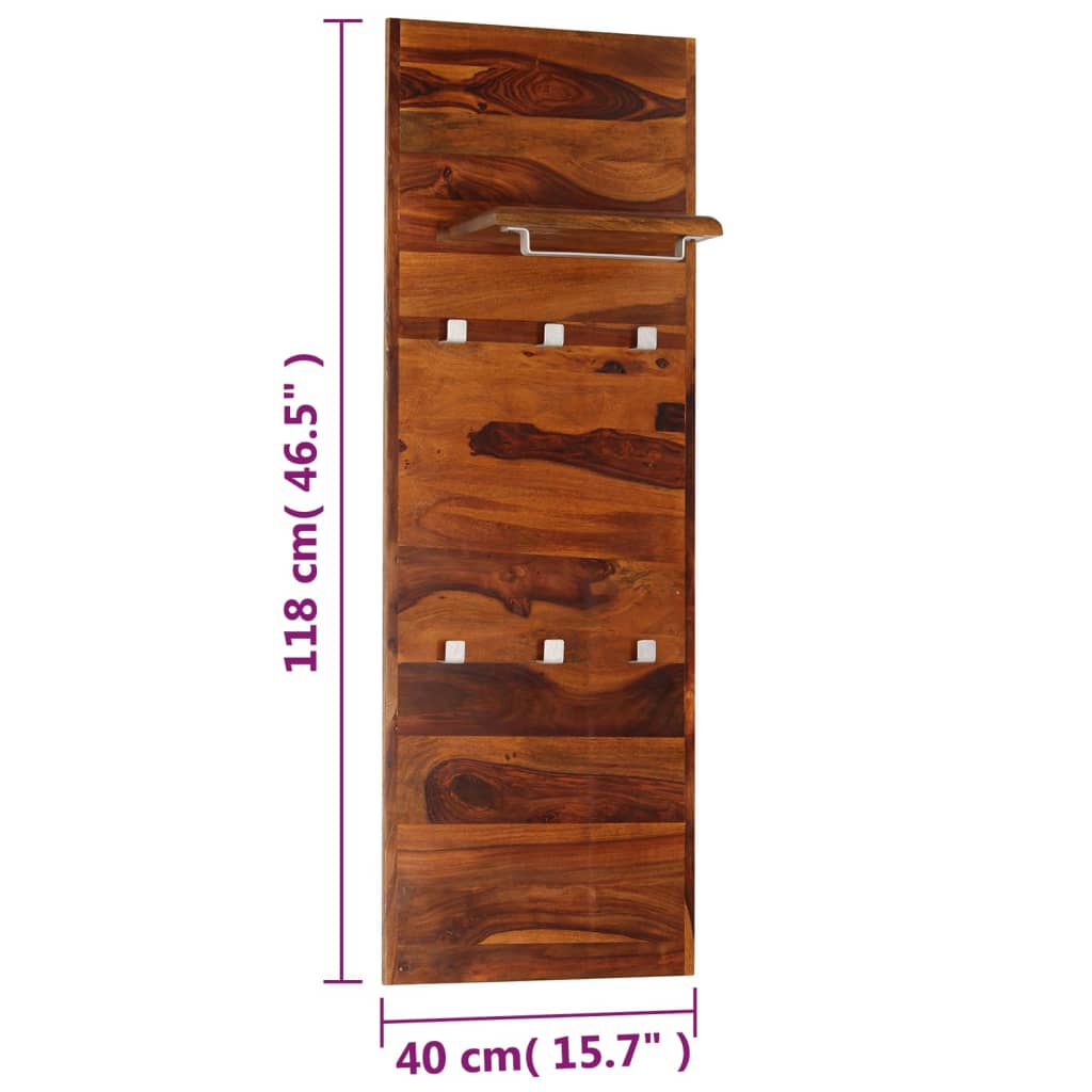 vidaXL Κρεμάστρα Ρούχων 118 x 40 εκ. από Μασίφ Ξύλο Ακακίας