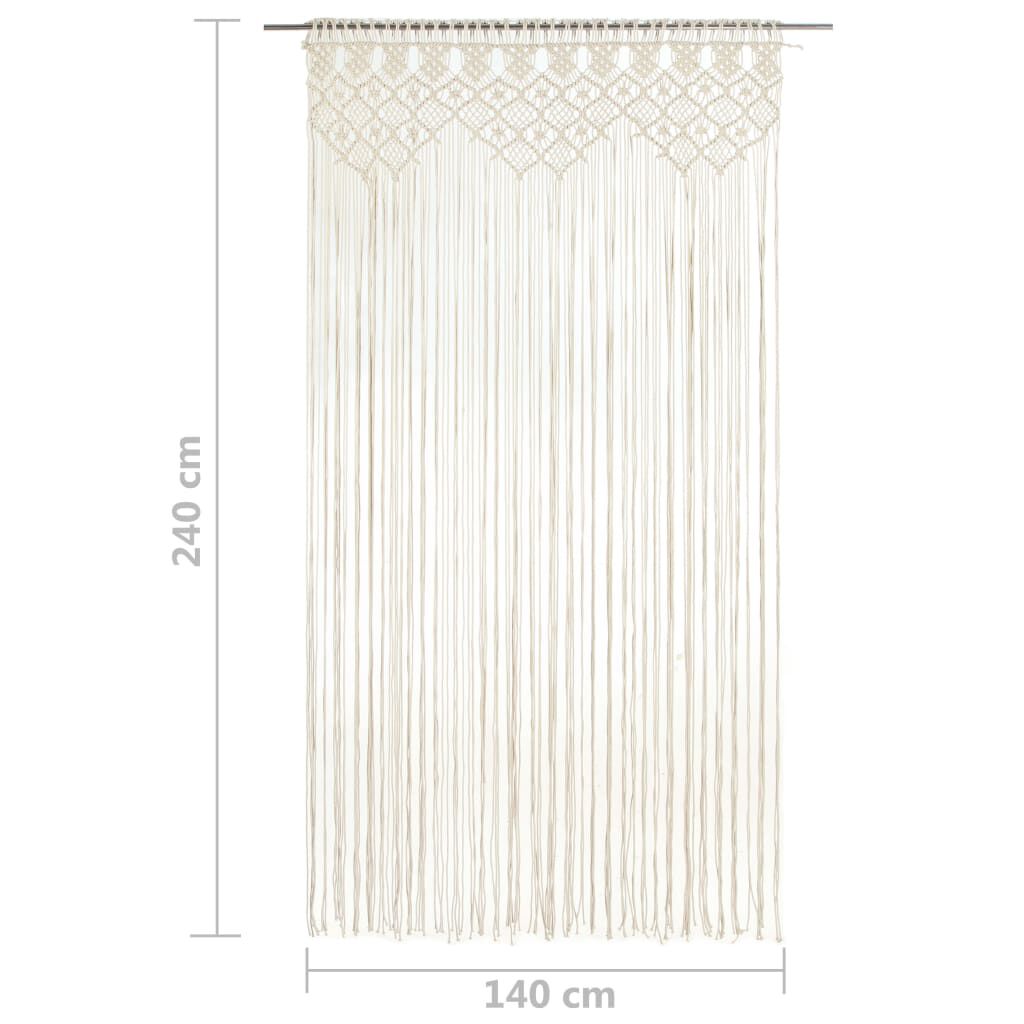 vidaXL Κουρτίνα Μακραμέ 140 x 240 εκ. Βαμβακερή