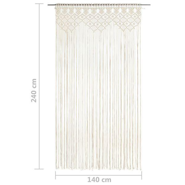 vidaXL Κουρτίνα Μακραμέ 140 x 240 εκ. Βαμβακερή