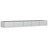 vidaXL Ζαρντινιέρα Υπερυψωμένη Ασημί 400x80x45 εκ. Γαλβανισμ. Χάλυβας
