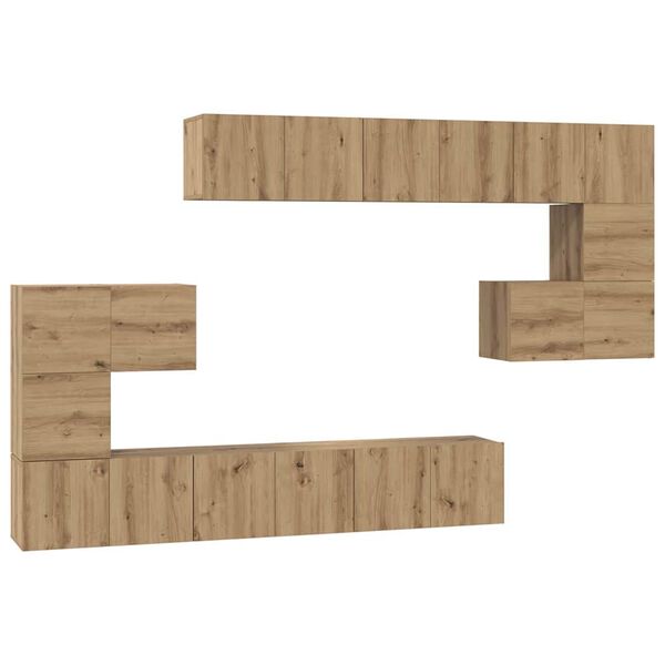 vidaXL &Sigma;&epsilon;&tau; &epsilon;&pi;ί&pi;&lambda;&omicron;&upsilon; &tau;&eta;&lambda;&epsilon;ό&rho;&alpha;&sigma;&eta;&sigmaf; 10 pcs Artisan Oak &Epsilon;&pi;&epsilon;&xi;&epsilon;&rho;&gamma;&alpha;&sigma;&mu;έ&nu;&omicron; &xi;ύ&lambda;&omicron;