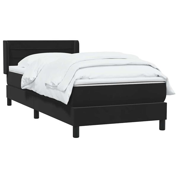 vidaXL &Kappa;&rho;&epsilon;&beta;ά&tau;&iota; Boxspring &mu;&epsilon; &Sigma;&tau;&rho;ώ&mu;&alpha; &Mu;&alpha;ύ&rho;&omicron; 90x210 &epsilon;&kappa;. &Beta;&epsilon;&lambda;&omicron;ύ&delta;&iota;&nu;&omicron;