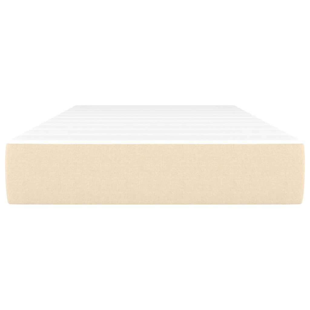 vidaXL Στρώμα με Pocket Springs Κρεμ 90x190x20 εκ. Υφασμάτινο