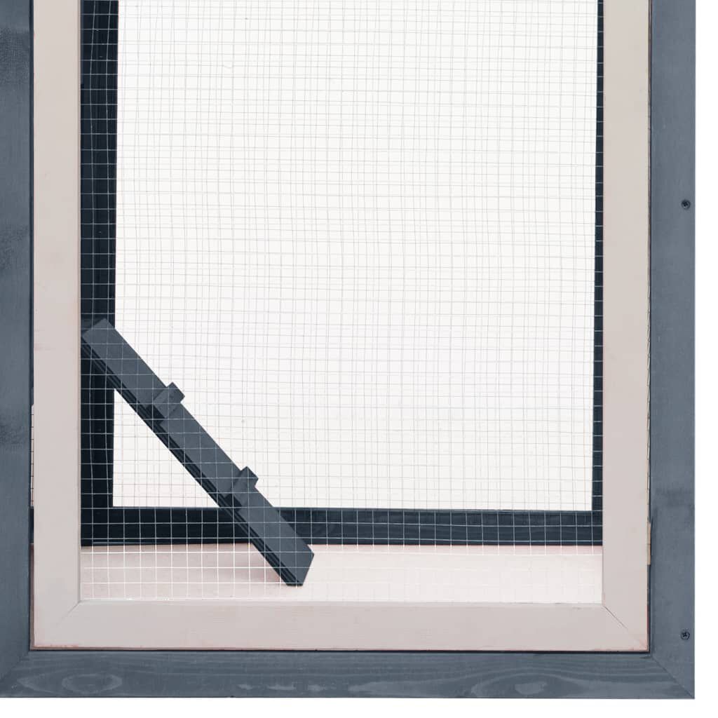 vidaXL Κοτέτσι Γκρι 170 x 81 x 110 εκ. από Μασίφ Ξύλο Πεύκου & Ελάτης