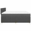 vidaXL Κρεβάτι Boxspring με Στρώμα Σκούρο Γκρι 180x200 εκ Υφασμάτιν