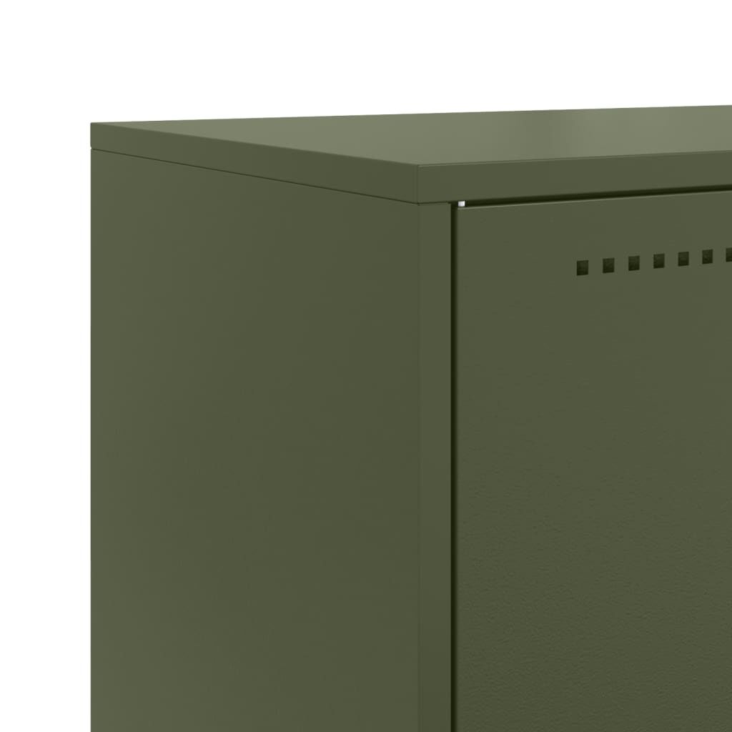 vidaXL Ντουλάπι Πράσινο Λαδί 68,5x38,5x107 εκ. από Ατσάλι