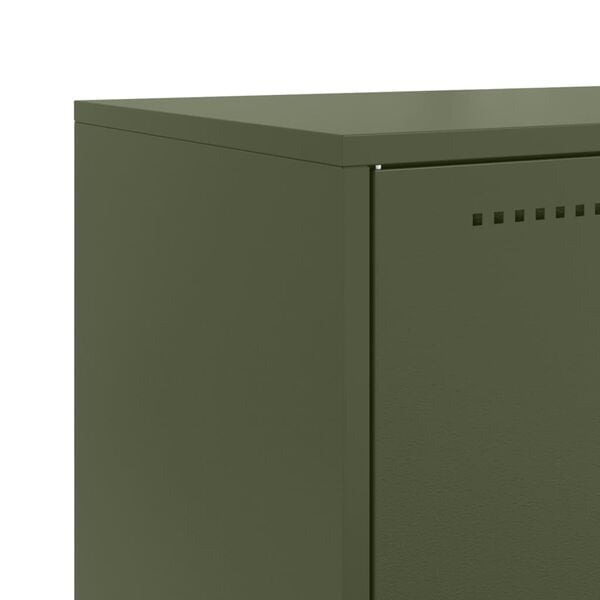 vidaXL Ντουλάπι Πράσινο Λαδί 68,5x38,5x107 εκ. από Ατσάλι