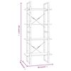 vidaXL Βιβλιοθήκη με 4 Ράφια Καφέ Δρυς 60x30x140 εκ. Επεξεργ. Ξύλο