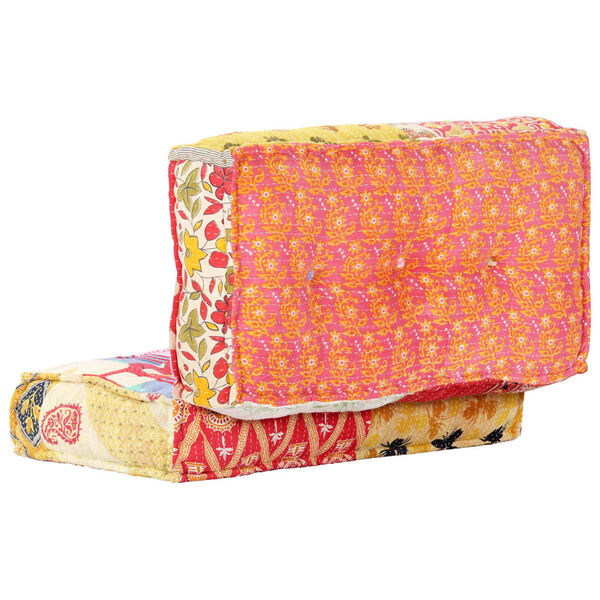 vidaXL Πουφ Patchwork 100 x 100 x 20 εκ. Υφασμάτινο