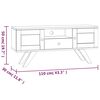 vidaXL Έπιπλο Τηλεόρασης 110 x 30 x 50 εκ. από Μασίφ Ξύλο Teak