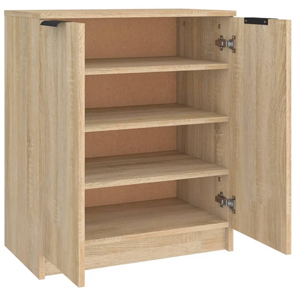 vidaXL Παπουτσοθήκη Sonoma Δρυς 59x35x70 εκ. από Επεξεργασμένο Ξύλο
