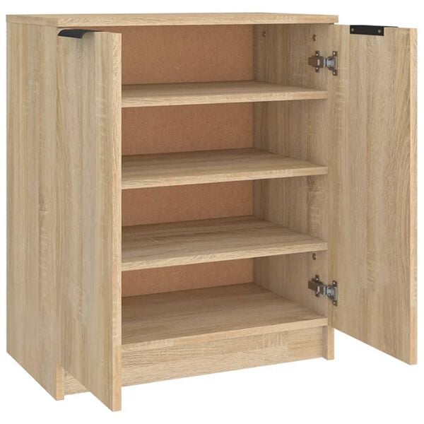 vidaXL Παπουτσοθήκη Sonoma Δρυς 59x35x70 εκ. από Επεξεργασμένο Ξύλο