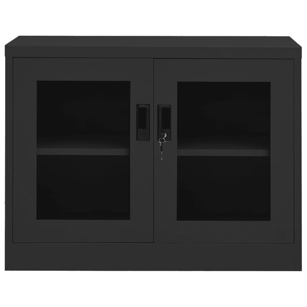 vidaXL Ντουλάπα Γραφείου 90 x 40 x 70 εκ. Ανθρακί Ατσάλινη