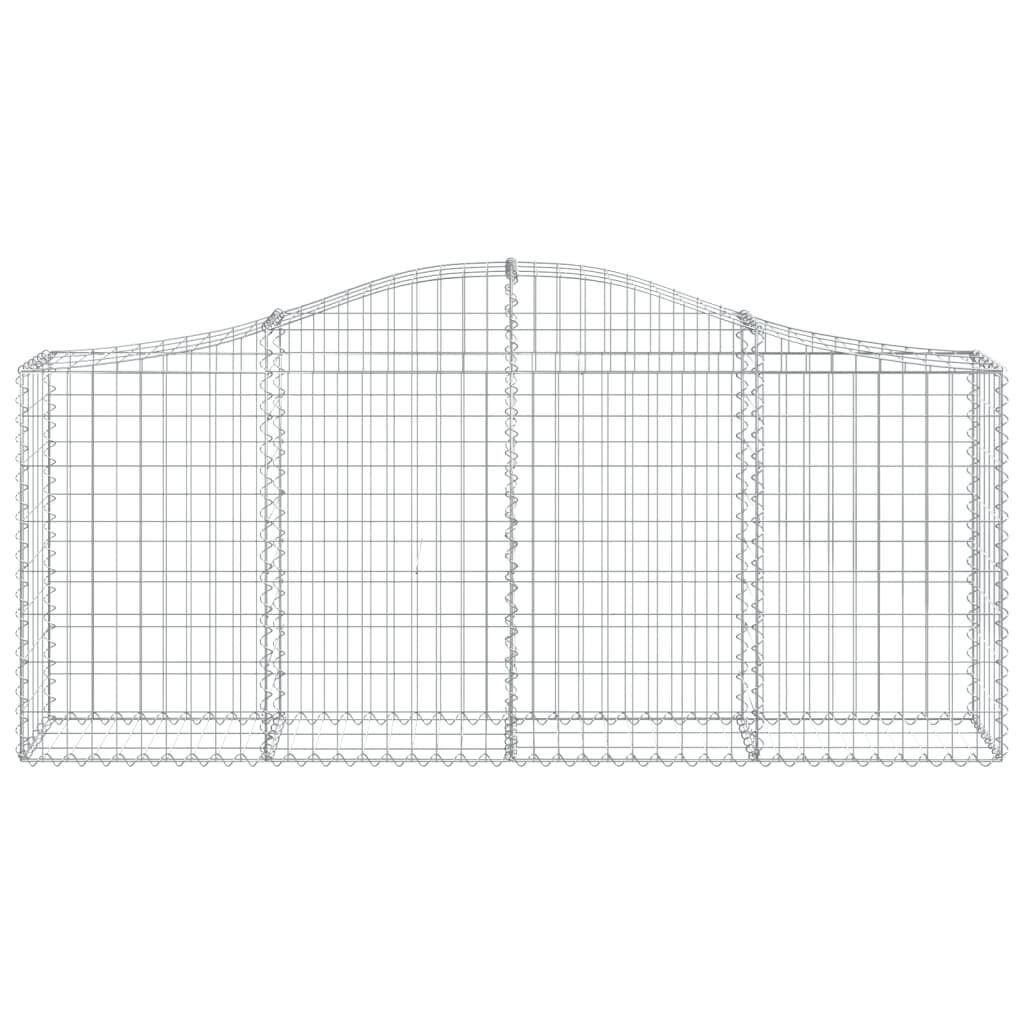vidaXL Συρματοκιβώτια Τοξωτά 50 τεμ. 200x30x80/100 εκ. Γαλβαν. Ατσάλι