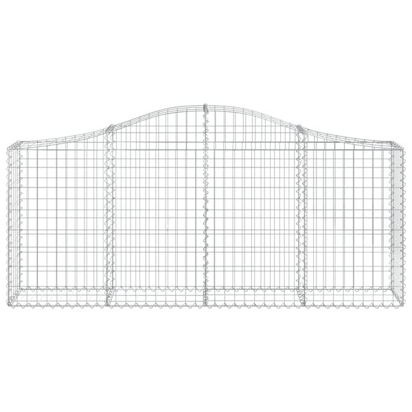 vidaXL Συρματοκιβώτια Τοξωτά 50 τεμ. 200x30x80/100 εκ. Γαλβαν. Ατσάλι