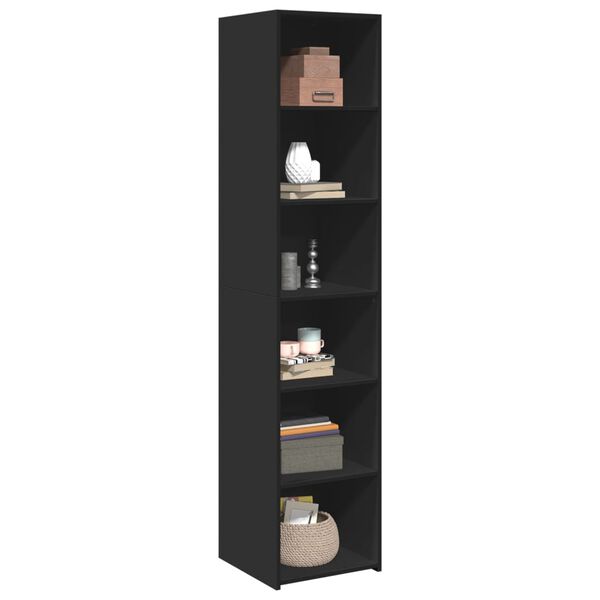 vidaXL Ντουλάπι Μαύρο 40x41x185 εκ. Επεξεργασμένο Ξύλο