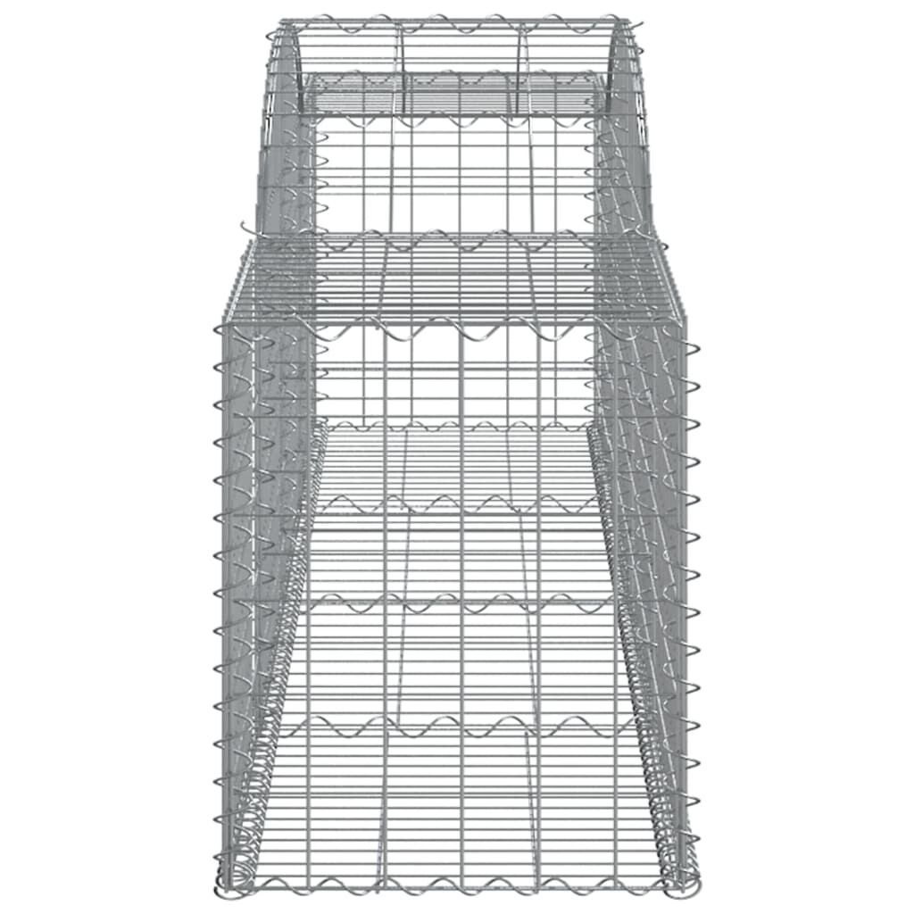 vidaXL Συρματοκιβώτια Τοξωτά 3 τεμ. 300x50x60/80 εκ. Γαλβαν. Ατσάλι