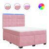 vidaXL &Kappa;&rho;&epsilon;&beta;ά&tau;&iota; Boxspring &mu;&epsilon; &Sigma;&tau;&rho;ώ&mu;&alpha; &Rho;&omicron;&zeta; 140x190 &epsilon;&kappa;. &Beta;&epsilon;&lambda;&omicron;ύ&delta;&iota;&nu;&omicron;