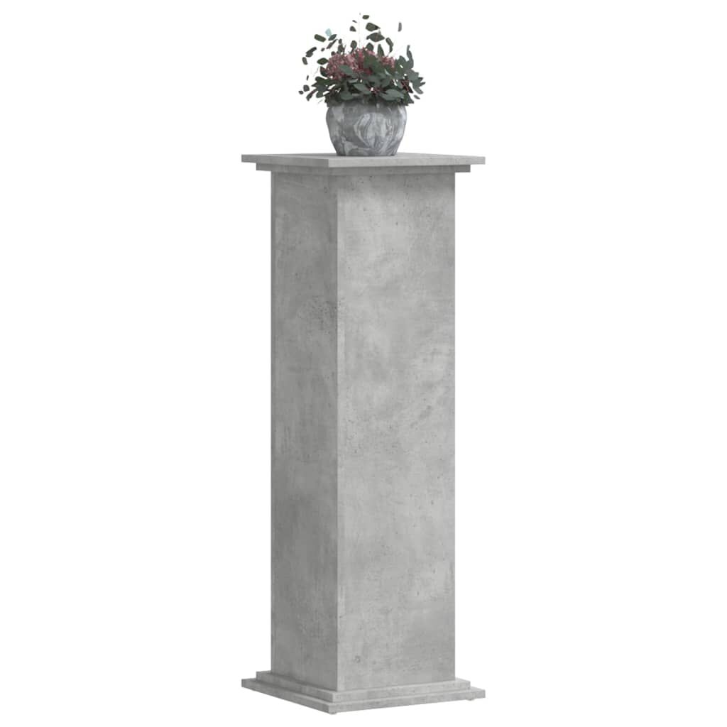 vidaXL Βάσεις Φυτών Γκρι Σκυρ. 33x33x100 εκ. Επεξεργασμένο Ξύλο
