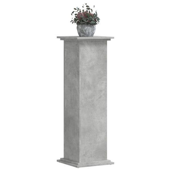 vidaXL Βάσεις Φυτών Γκρι Σκυρ. 33x33x100 εκ. Επεξεργασμένο Ξύλο
