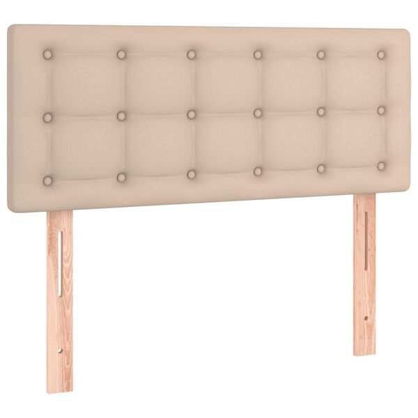 vidaXL Κεφαλάρι Κρεβατιού Καπουτσίνο 90x5x78/88 εκ. Συνθετικό Δέρμα