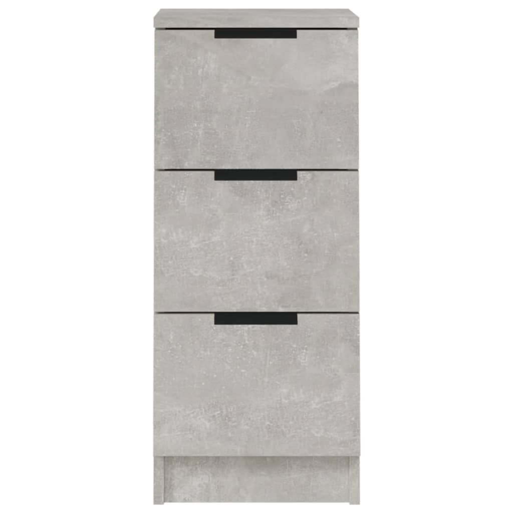 vidaXL Ντουλάπια 2 τεμ. Γκρι Σκυροδέματος 30x30x70 εκ. Επεξεργ. Ξύλο