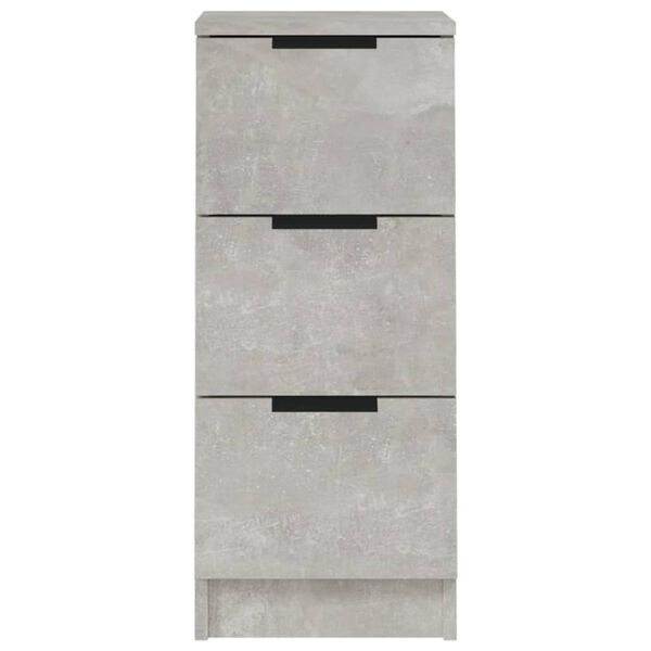 vidaXL Ντουλάπια 2 τεμ. Γκρι Σκυροδέματος 30x30x70 εκ. Επεξεργ. Ξύλο