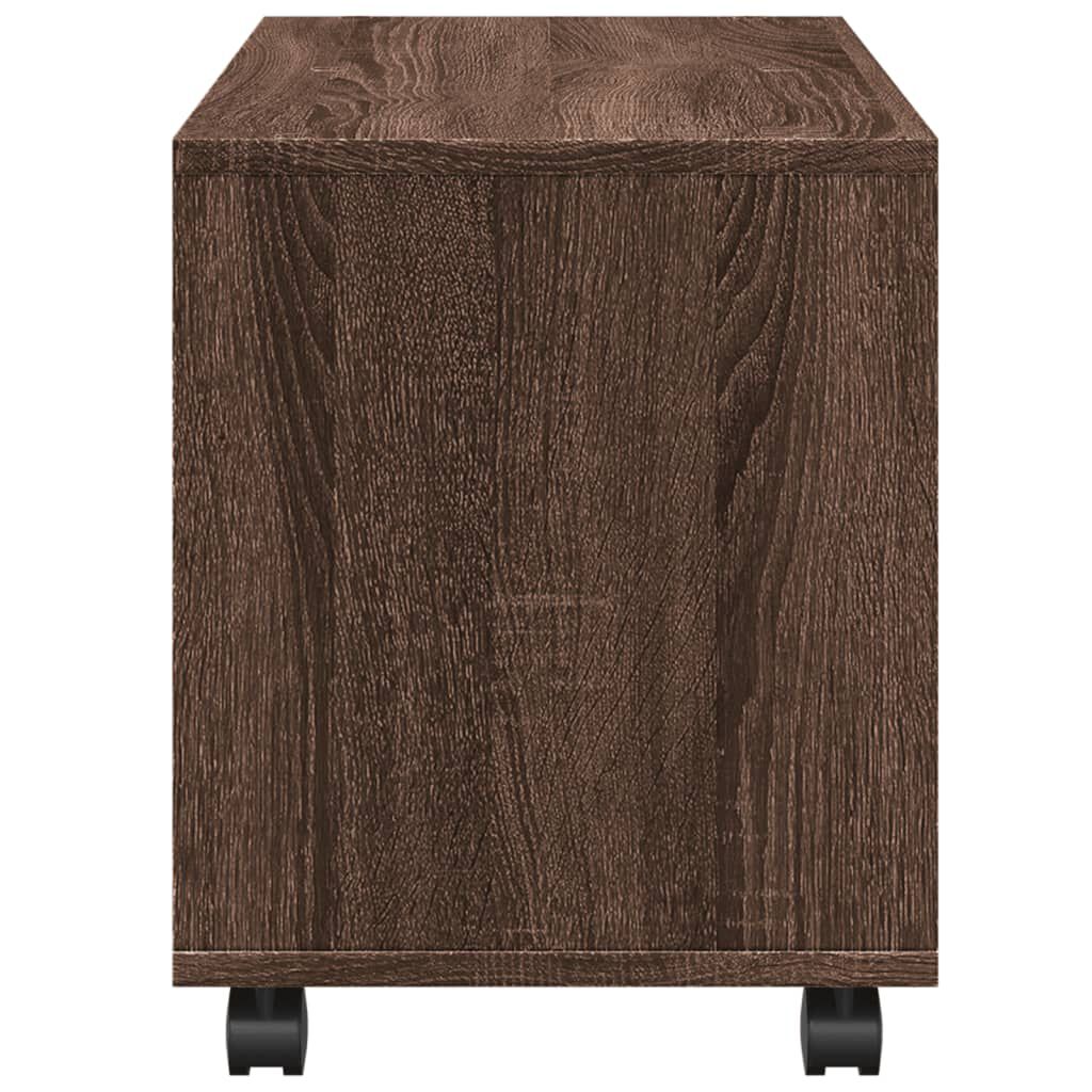 vidaXL Ντουλάπι Τροχήλατο Καφέ Δρυς 72x33x42,5 εκ. από Επεξ. Ξύλο