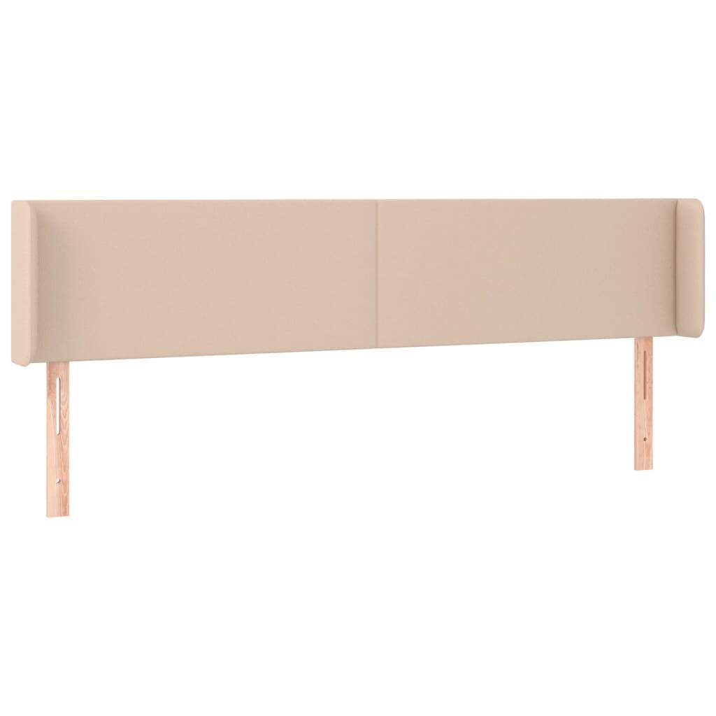 vidaXL Κεφαλάρι με Πτερύγια Καπουτσίνο 163x16x78/88εκ. Συνθετικό Δέρμα