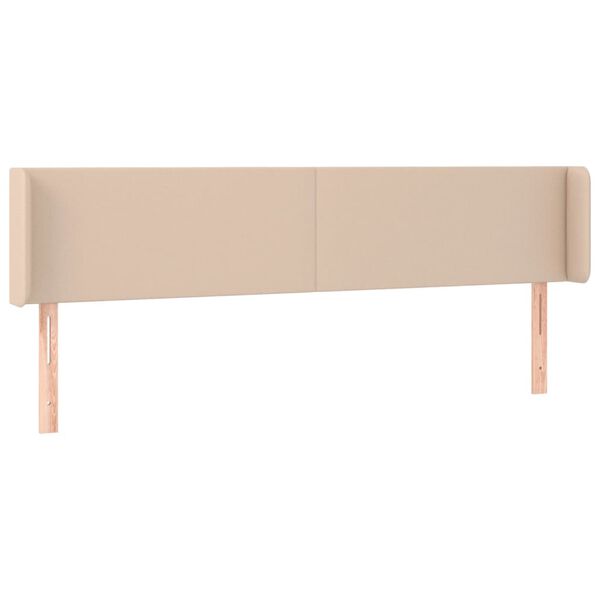 vidaXL Κεφαλάρι με Πτερύγια Καπουτσίνο 163x16x78/88εκ. Συνθετικό Δέρμα
