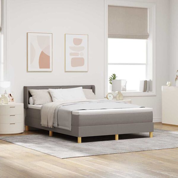 vidaXL &Kappa;&rho;&epsilon;&beta;ά&tau;&iota; &mu;&epsilon; &Epsilon;&lambda;&alpha;&tau;ή&rho;&iota;&alpha; &mu;&epsilon; &sigma;&tau;&rho;ώ&mu;&alpha; Taupe 140 x 190 cm ύ&phi;&alpha;&sigma;&mu;&alpha;
