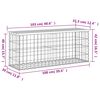 vidaXL Παγκάκι Κήπου Συρματοκιβώτιο 103x31,5x42 εκ. Μασίφ Ξύλο Πεύκου