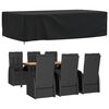 vidaXL Κάλυμμα Επίπλων Κήπου Μαύρο 315x180x74 εκ. 420D Ύφασμα Oxford