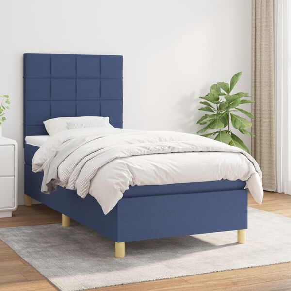 vidaXL &Kappa;&rho;&epsilon;&beta;ά&tau;&iota; Boxspring &mu;&epsilon; &Sigma;&tau;&rho;ώ&mu;&alpha; &Mu;&pi;&lambda;&epsilon; 100 x 200 &epsilon;&kappa;. &Upsilon;&phi;&alpha;&sigma;&mu;ά&tau;&iota;&nu;&omicron;