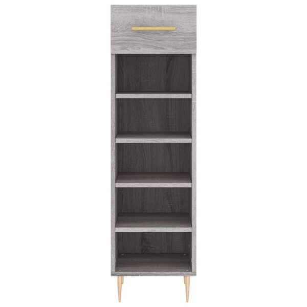 vidaXL Παπουτσοθήκη Γκρι Sonoma 30x35x105 εκ. από Επεξεργασμένο Ξύλο