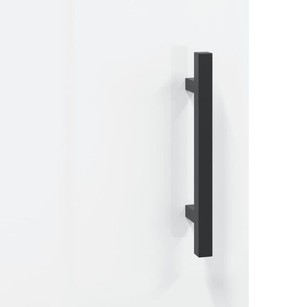 vidaXL Ντουλάπι Γυαλ. Λευκό 34,5 x 34 x 180 εκ. από Επεξεργασμένο Ξύλο