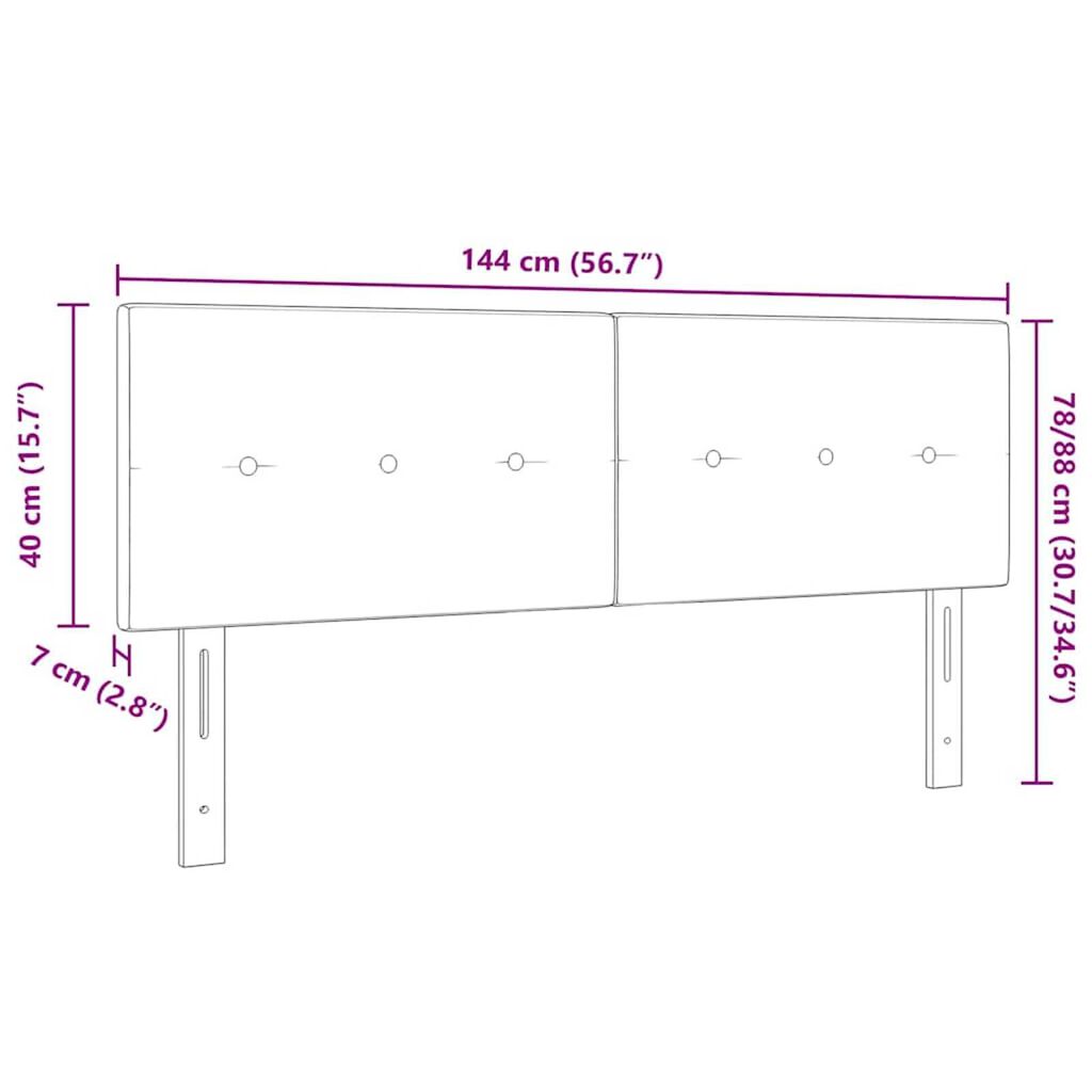 vidaXL Κεφαλάρι με κεφαλάρι Taupe 140 cm ύφασμα