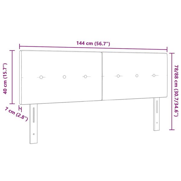 vidaXL Κεφαλάρι με κεφαλάρι Taupe 140 cm ύφασμα