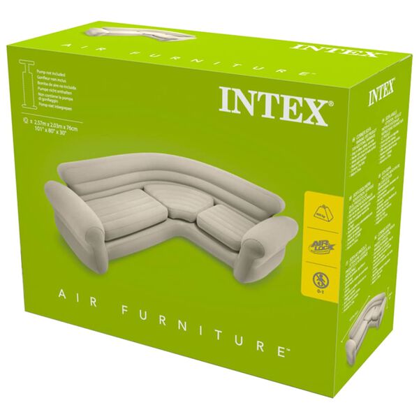 Intex Καναπές Φουσκωτός Γωνιακός 257 x 203 x 76 εκ. 68575NP