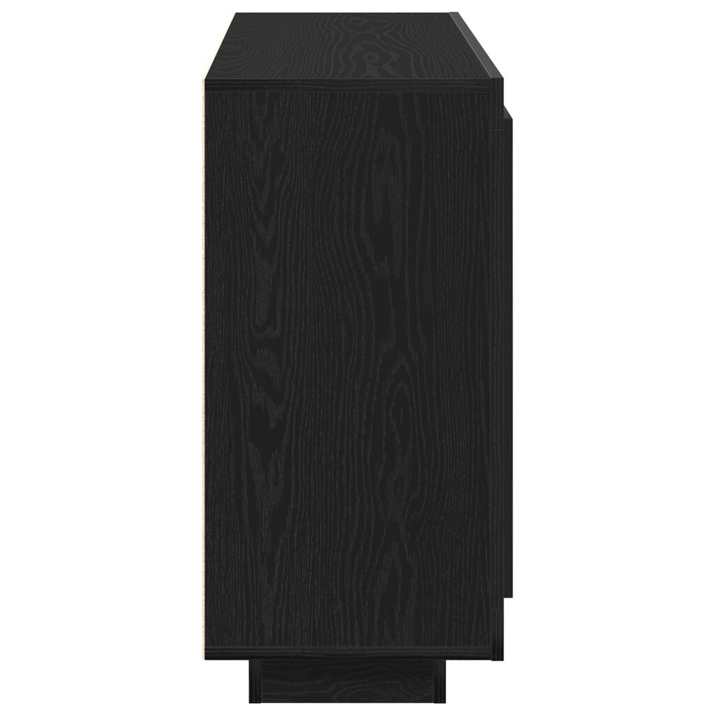 vidaXL Μπουφές Μαύρη Δρυς 92x35x75 εκ. Κατασκευασμένο ξύλο