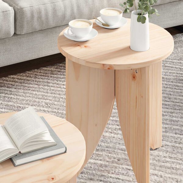 vidaXL Τραπεζάκι σαλονιού 2 pcs Φυσικό 41.5 x 41.5 x 44 cm