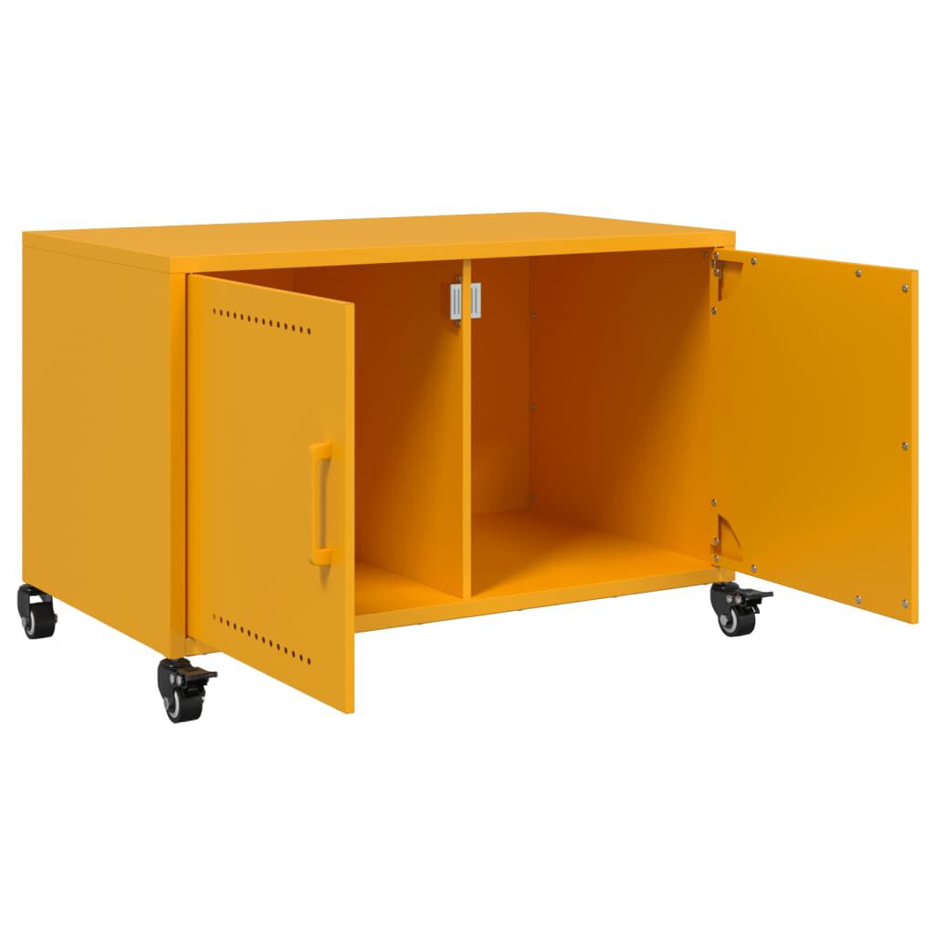 vidaXL Έπιπλο Τηλεόρασης Μουσταρδί Κίτρινο 68x39x43,5 εκ. από Ατσάλι
