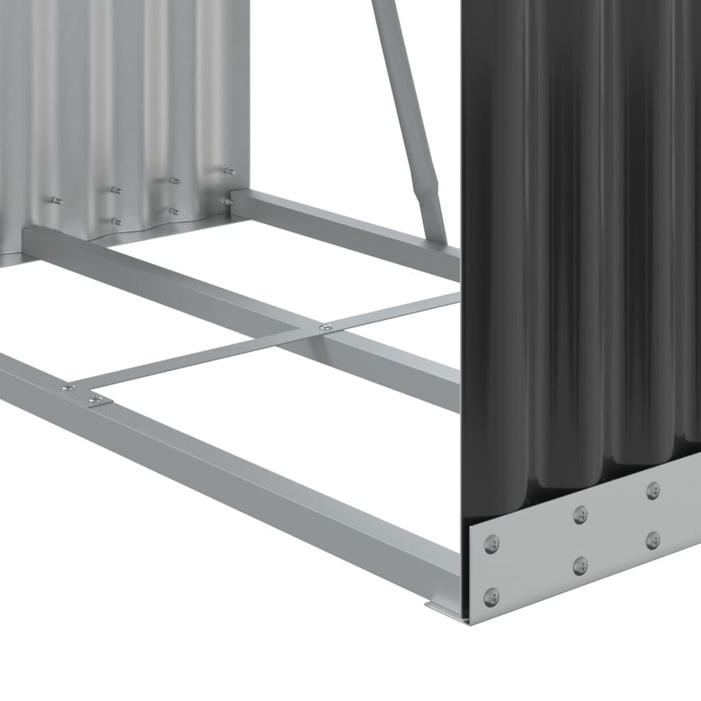 vidaXL Ξυλοθήκη Ανθρακί 80x45x120 εκ. από Γαλβανισμένο Ατσάλι